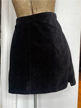 Classic Black Corduroy Mini Skirt